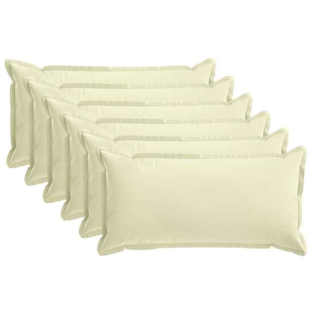 vidaXL Polštář s polštářem HOUTEN 6 ks Krémová Polyester