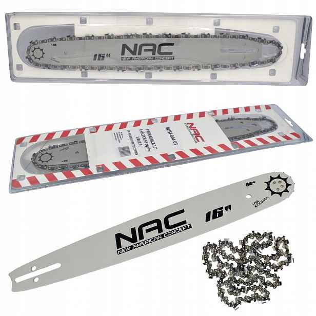Set Nac Vodítko 16" Řetěz 56 Článků 3/8x1,3 Pro Elektrické Pily