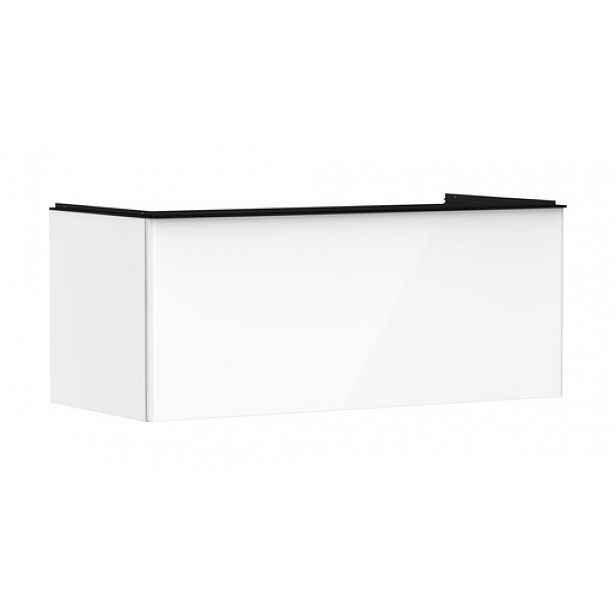 Skříňka pod umyvadlo pod desku Hansgrohe Xelu Q 118x49,5x55 cm bílá lesklá 54062670