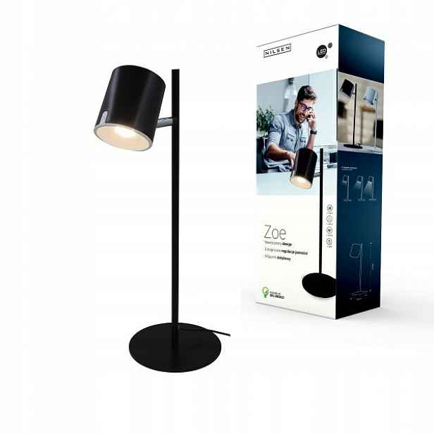 Stolní lampa Lampa na školní stůl černá ledová noční neutrální Nilsen