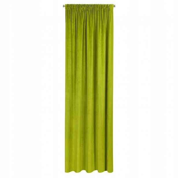 Závěs 140x300 olivový, velurový, připravený na pásku Pierre Cardin 1
