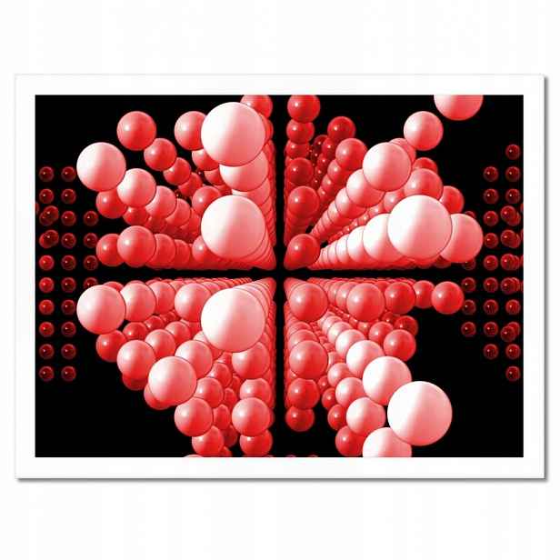 Plakáty v rámu 40x30 Červené kuličky Matrix