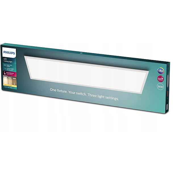 Stropní Svítidlo obdélníkový Philips 30 x 120 cm bílý