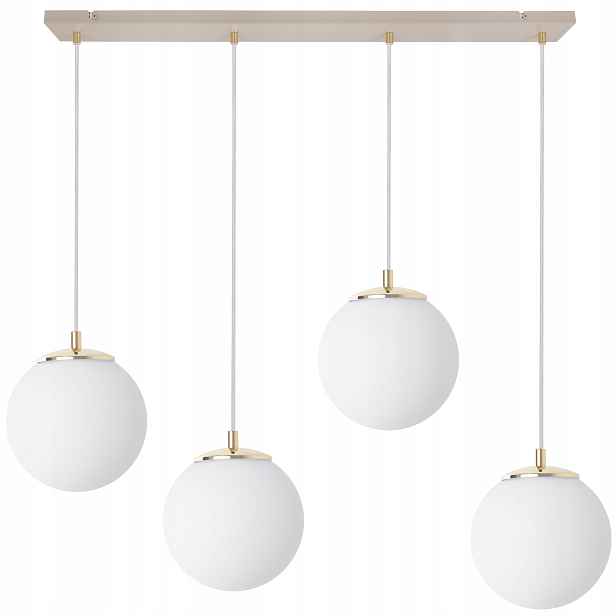 Závěsná Stropní Lampa Kašmírový Lustr Bílé Skleněné Koule Do Kuchyně