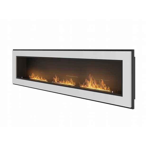 Závěsný biokrb pro vestavbu Frame 180CM Bílý se sklem Simplefire Infire