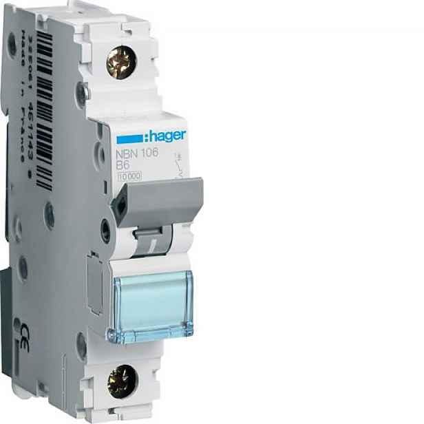 Jistič Hager NBN106 10 kA B 6 A