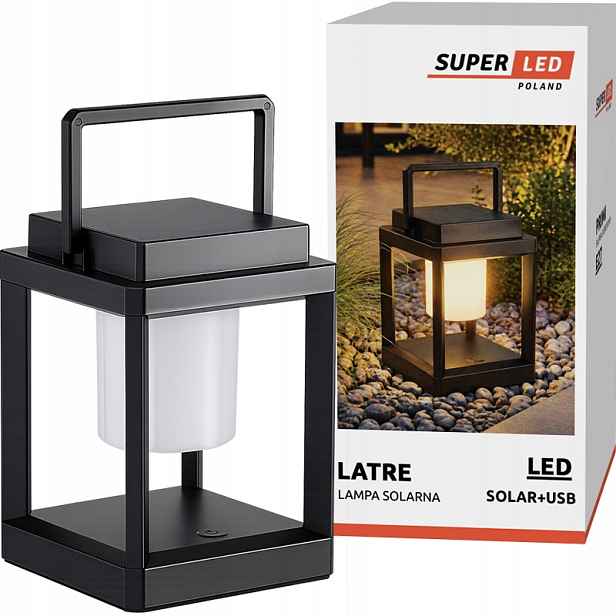 Stojací zahradní lampa Solární lampa Sloupek 18 cm SuperLED