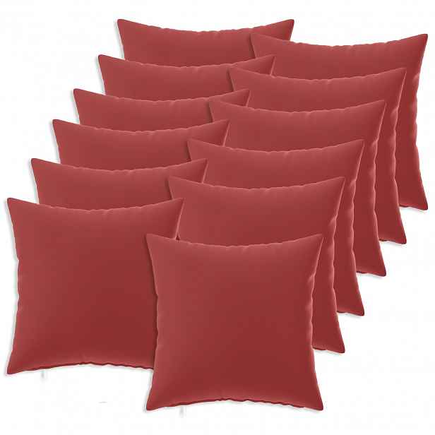 vidaXL Povlak na polštář 12 pcs HEERLEN Víno Červené 50 x 50 cm