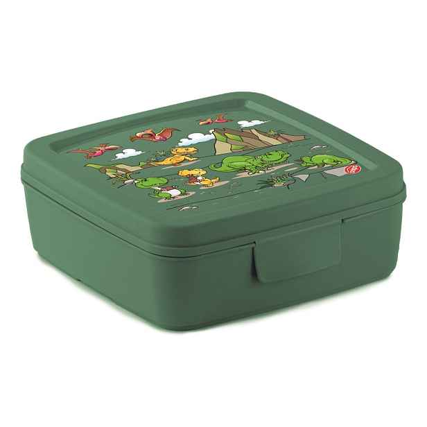 Zelený dětský svačinový box Dinosaur – Snips
