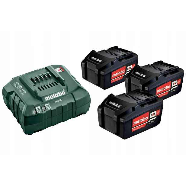 Metabo Sada Akumulátorů 3x4.0Ah Nabíječka Asc 55 685049000