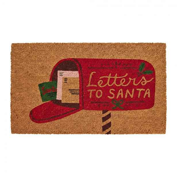 Vánoční kokosová rohožka Letter to Santa - 75*45*1 cm Clayre & Eef