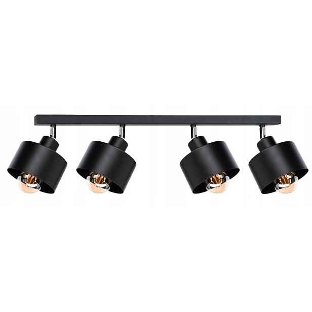 Lustr Stropní Svítidlo Stropní Svítidlo Loft 4 Lampy Lustry Do Obývacího Pokoje Černá Led