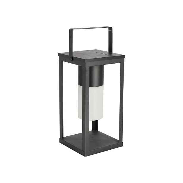 Černá solární/na USB LED lucerna (výška 38 cm) Solar – Bizzotto