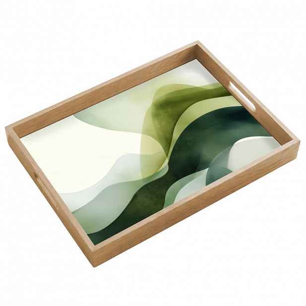 OnlyWow SERVÍROVACÍ PODNOS Vlny - abstraktní - světle zelená - ornamentální 50x35 cm