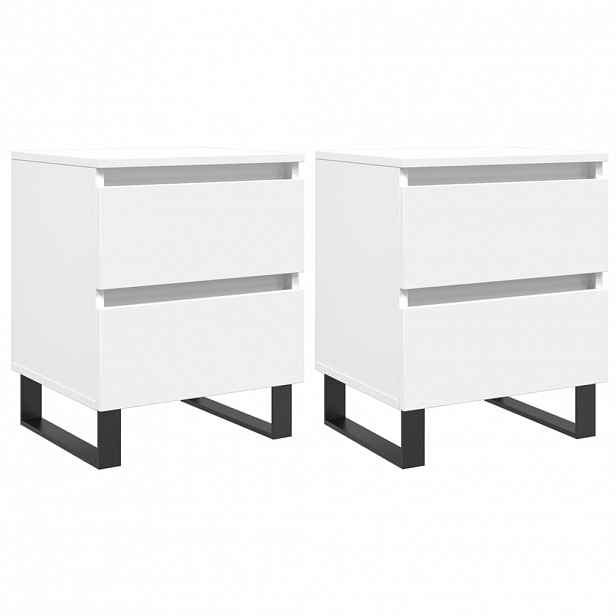vidaXL Noční stolky 2 ks bílé 40 x 35 x 50 cm kompozitní dřevo