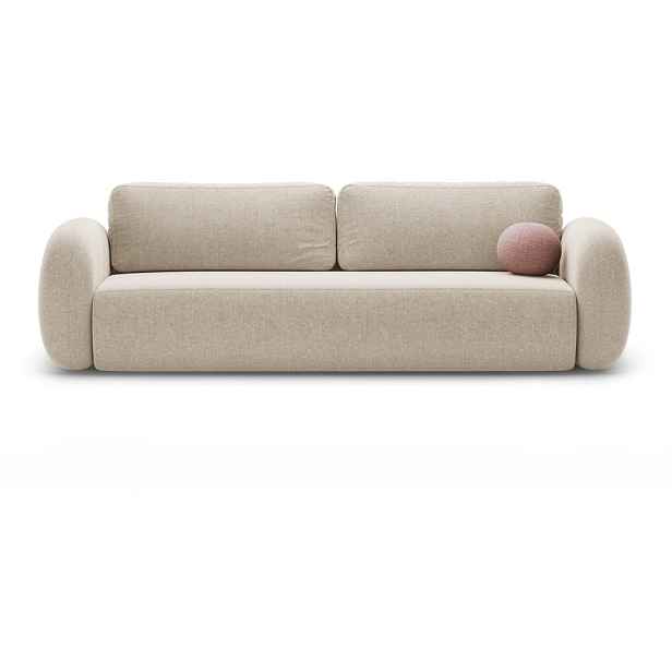 Béžová žinylková rozkládací/s úložným prostorem pohovka 262 cm Tonale – Cosmopolitan Design