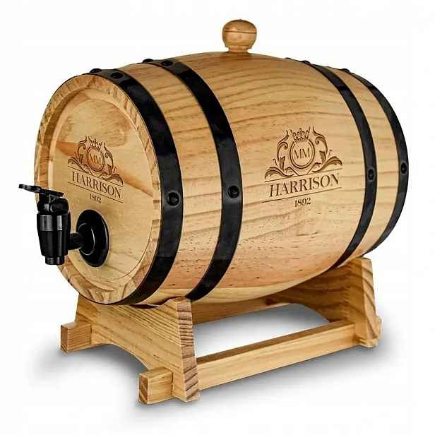 Dřevěný Vzduchotěsný Sud Na Alkoholové Víno 3L 28 X 20 X 26 CM, Dárek