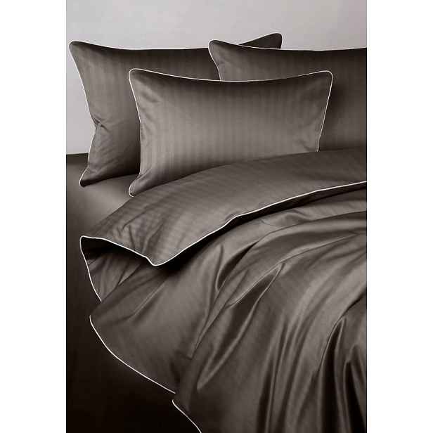 Espresso damašek Povlečení s bílým lemováním Maro Home 180x200