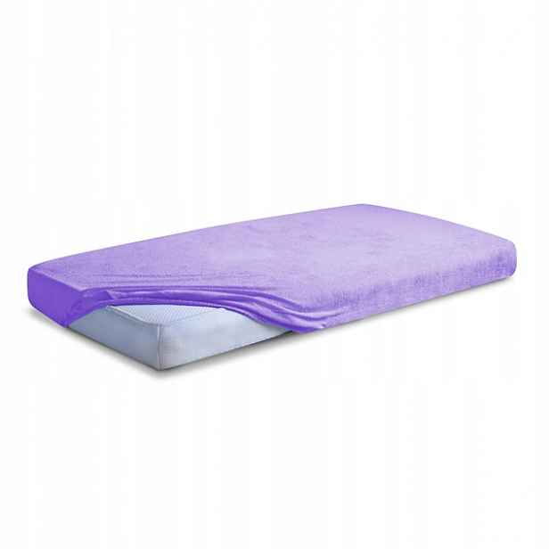 Froté prostěradlo s gumičkou 220x200 fialové 22 Premium