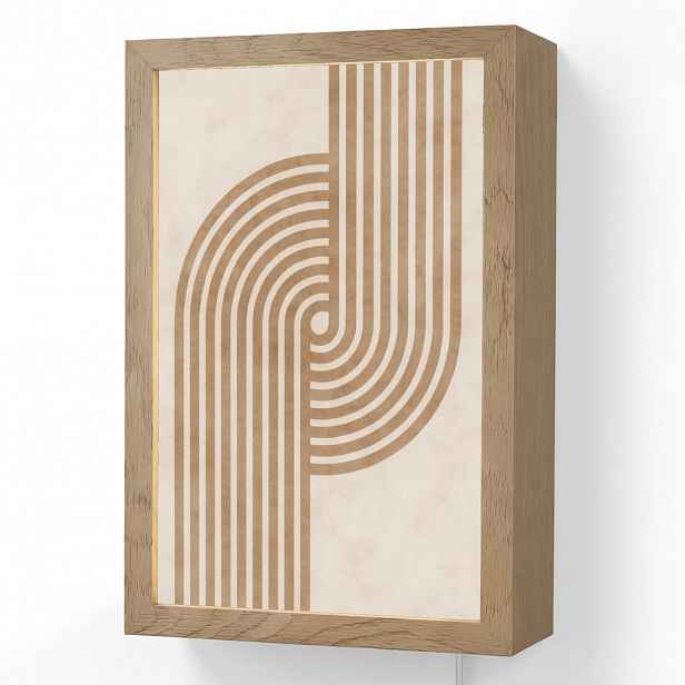 OnlyWow NÁSTĚNNÁ LAMPA Symetrický ohyb - měděná barva 20x30 cm