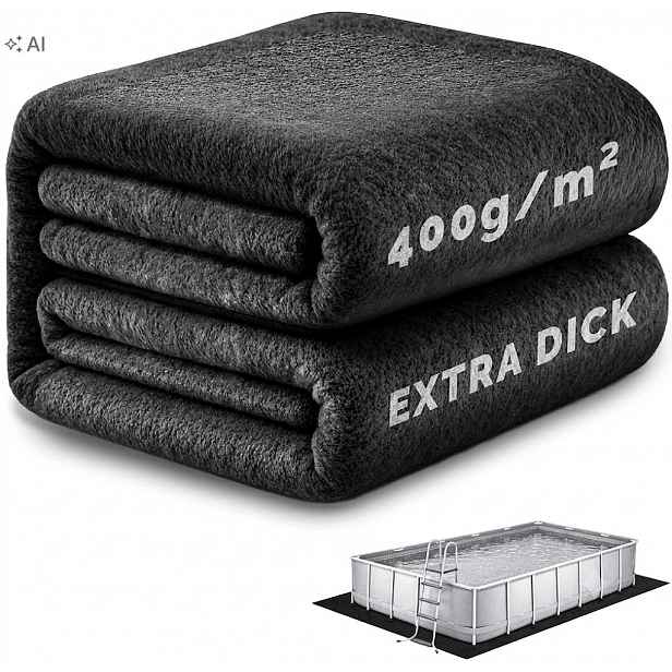 Podložka pod Bazén Geotextilie 400 G M² Ochranná Podložka 520 x 275 cm