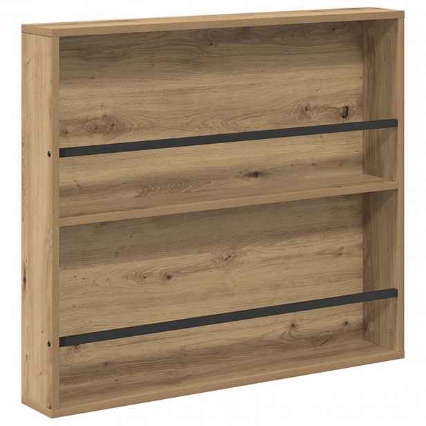 vidaXL Regál na časopisy s policí Artisanový dub 80 x 12 x 70 cm