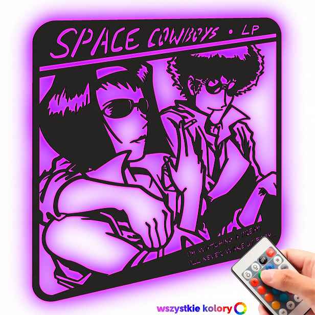 Dřevěný obraz Anime Spike Cowboy Bebop Nástěnná Dekorace Noční Lampa Led