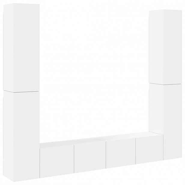 vidaXL 6dílný set TV skříněk bílý kompozitní dřevo