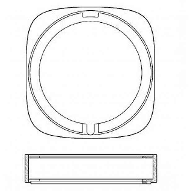 Laufen Concealed Bodies - Prodlužovací rozeta 15 mm HF564007100000