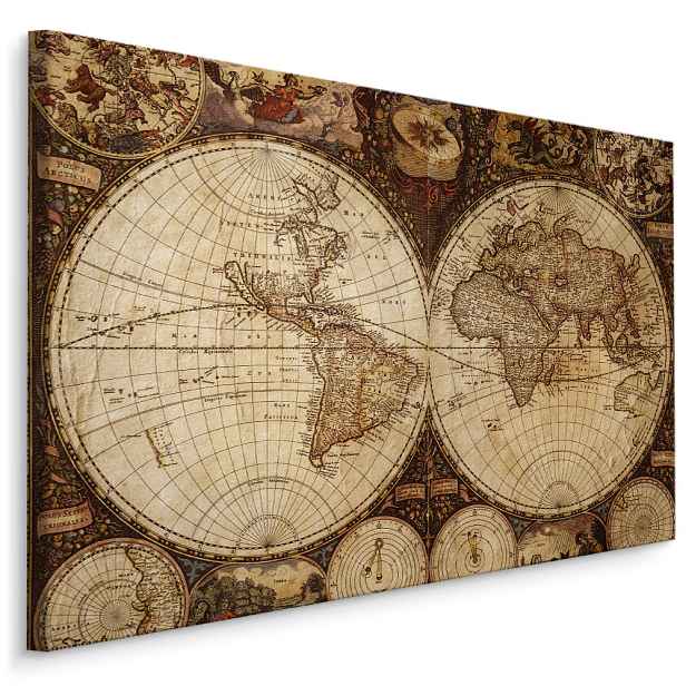 MyBestHome BOX Plátno Stará Mapa Světa I. Varianta: 30x20