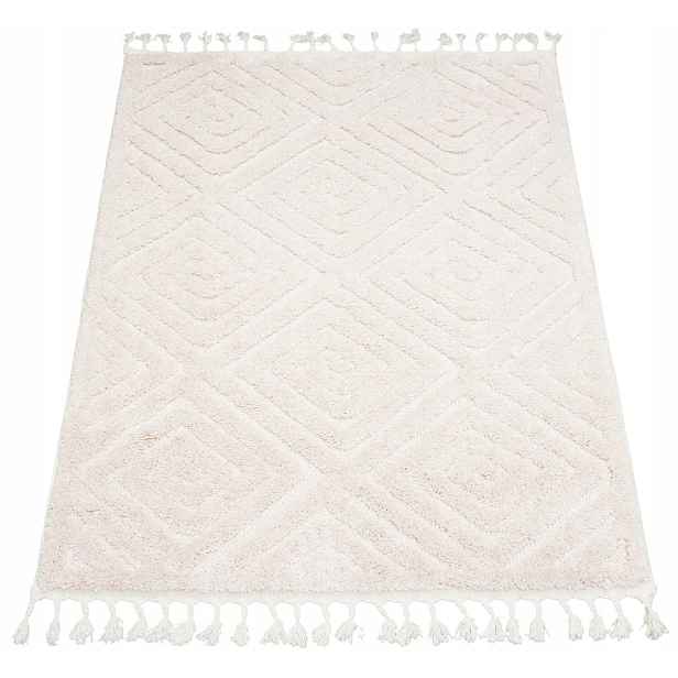 Koberec Shaggy Boho Do Obývacího Pokoje Ložnice Měkký Hustý Vlas S Třásněmi 120X170