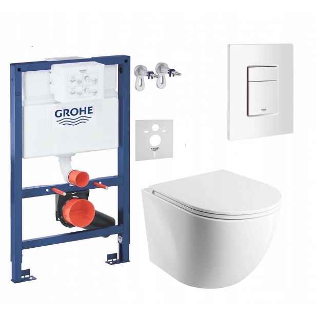 7v1 Wc Set Stelaz Grohe 820 mm Wc Mísa Tornado Imprese Tlačítko
