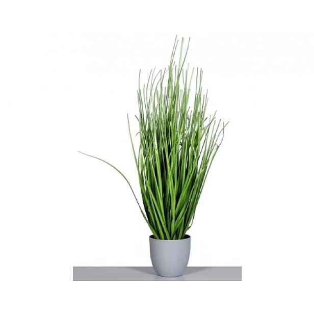 Umělá rostlina v květináči Tráva 80 cm, zelená