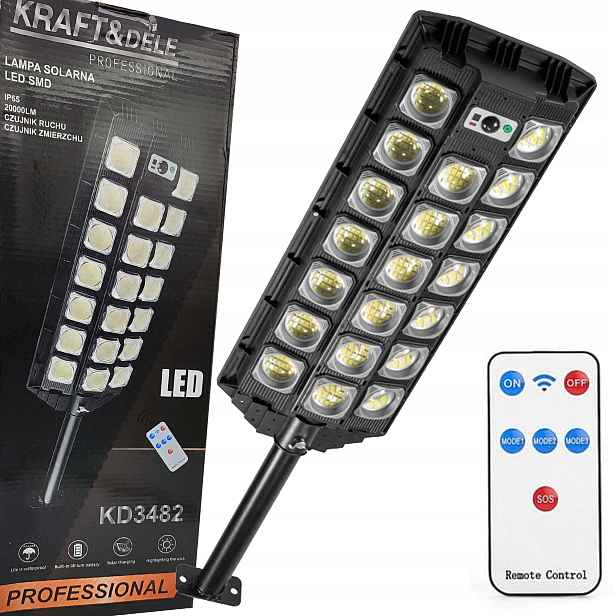 Výkonná Solární Lampa S Pohybovým Senzorem Soumraku, Zahradní Pouliční Ovladač