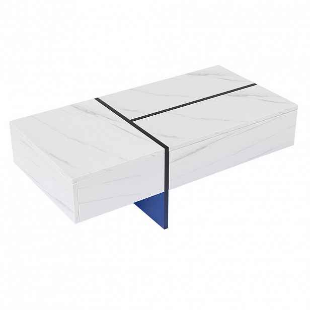 FLIEKS KONFERENČNÍSTOLEK 100x50cm Bíločerný Mramor LED App