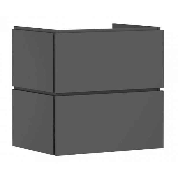 Hansgrohe Xilesa E - Umyvadlová skříňka, 62x63x47 cm, 2 zásuvky, matná šedá 54256760