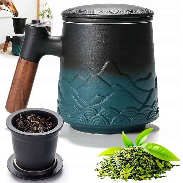 Keramický Hrnek 480 ML, Velká Kapacita Pro Kávu A Čaj, Elegantní Jako Dárek
