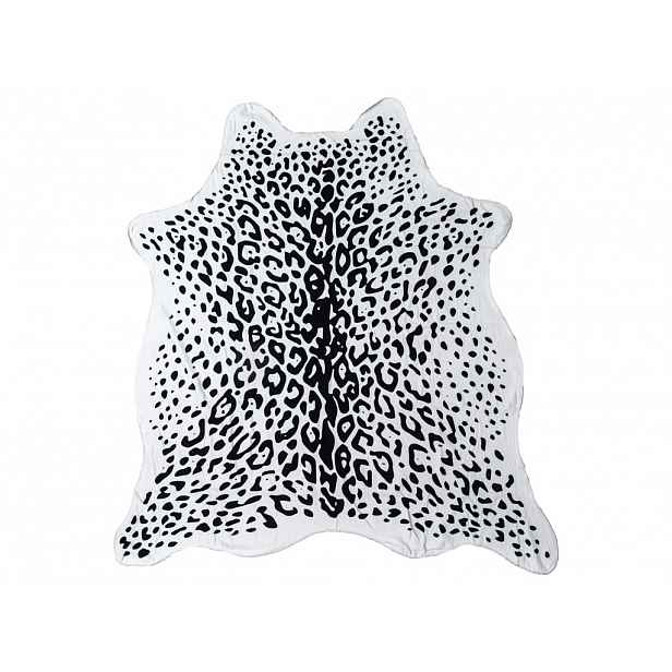 Osuška LEOPARD 146 x 150 cm černobílá, 100% polyester
