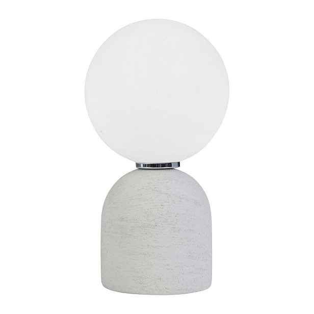 Šedá keramická stolní lampa se skleněným stínidlem (výška 22 cm) Jael – Yes Everyday