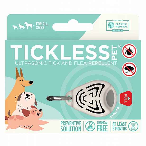 Ultrazvuková ochrana proti klíšťatům pro zvířata Béžová Tickless