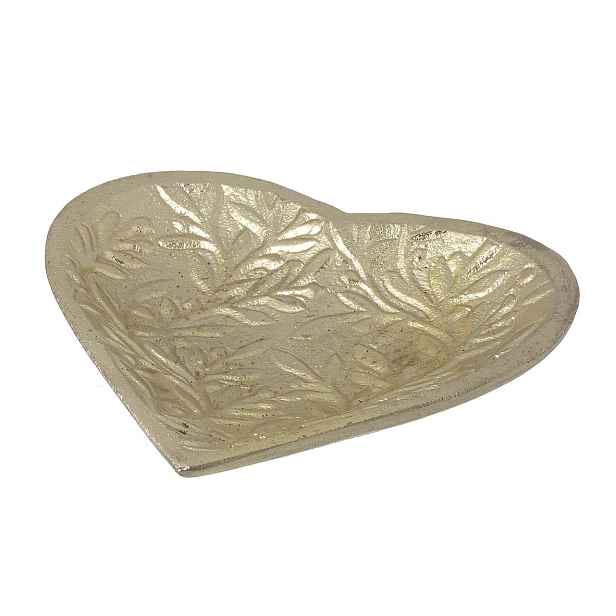 Zlatá kovová mistička ve tvaru srdce Fanci Heart - 11*11*1,5 cm Clayre & Eef