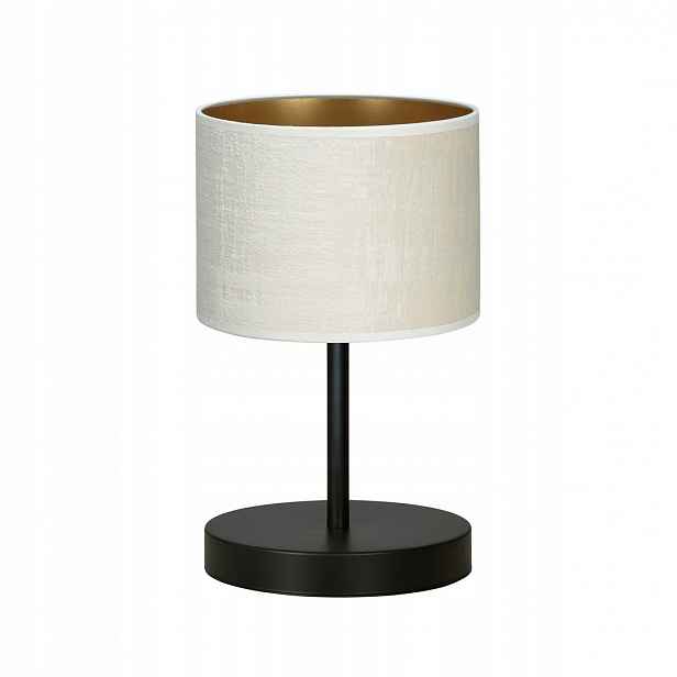 Noční lampa Hilde bílá s velurovým stínítkem E27, 34 cm