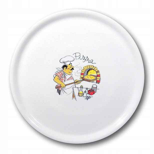 Odolný talíř na pizzu z porcelánu Speciale dekorovaný 330 mm, 6 ks