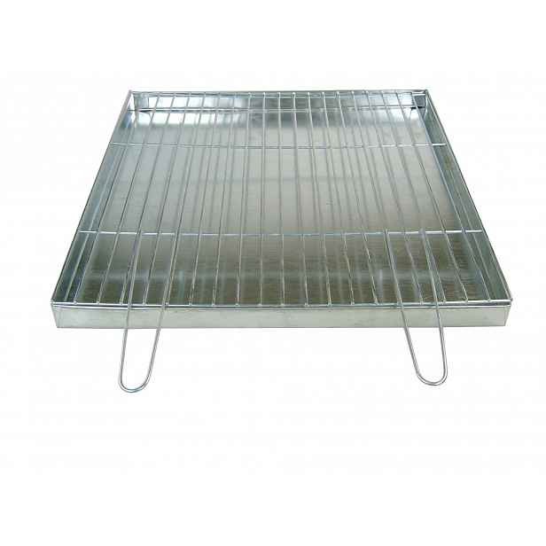 Rošt 60x60 cm, průměr 4 mm popelník – skládací rukojeti