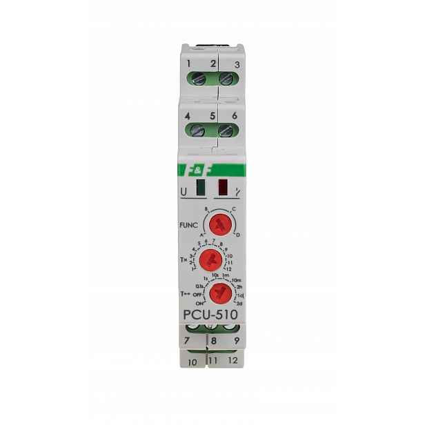 PCU-510DUO 2P Časový relé 4 funkce 230/24V
