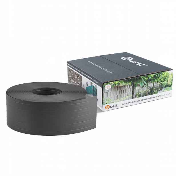 Silná stínící panelové pásy z Pvc 10 cm, antracit Ral 7016, lamelový efekt, 52 m