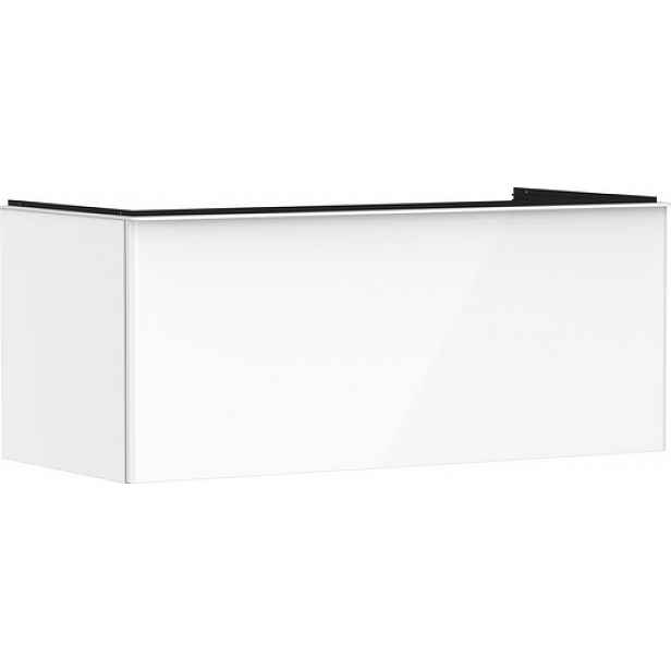 Skříňka pod umyvadlo pod desku Hansgrohe Xelu Q 118x49,5x55 cm bílá lesklá 54062700