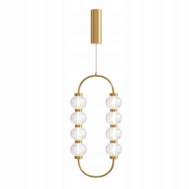 Závěsná lampa oválná zlatá dekorativní skleněné Led koule 8 bodů 28 cm Maytoni