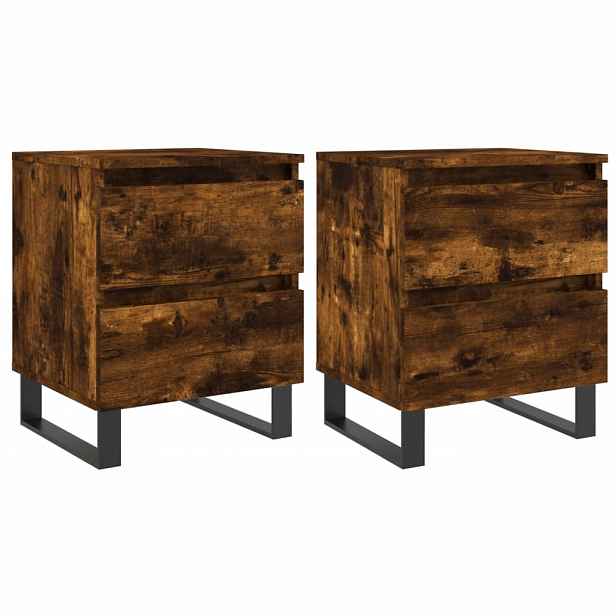 vidaXL Noční stolky 2 ks kouřový dub 40 x 35 x 50 cm kompozitní dřevo