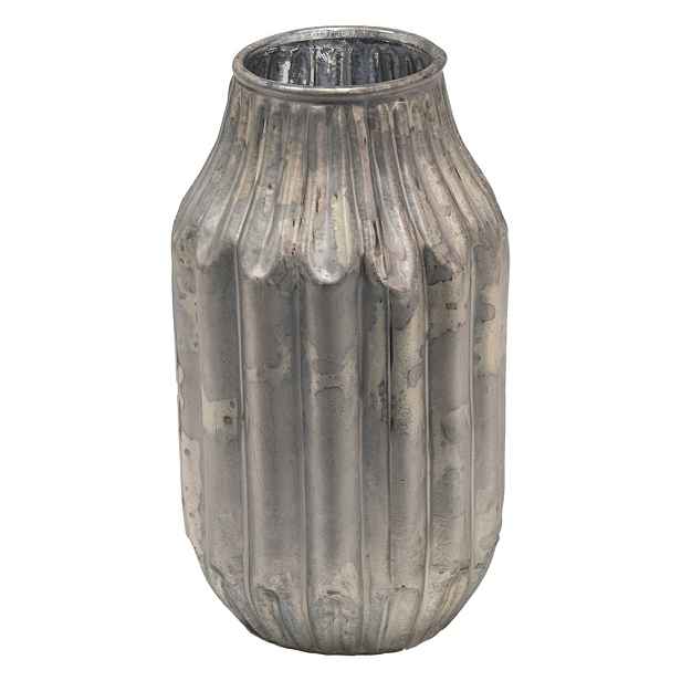 Béžovo-šedá antik dekorační skleněná váza - 5*6*14 cm Clayre & Eef